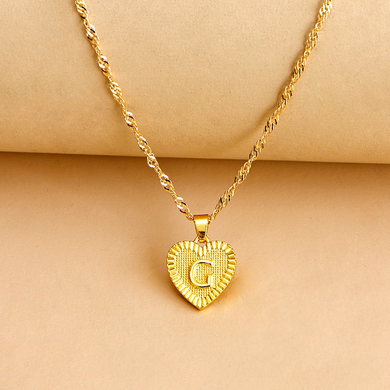 e04f7a3d cab5 4b51 93bb ffc6666b40a7 Hexagon Imitation Gold Pendant Necklace Peach Heart