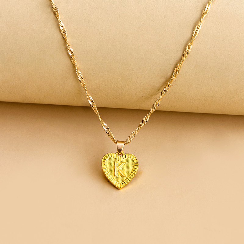 e2179c8a e584 4f70 b0fe c7736bbb2a0d Hexagon Imitation Gold Pendant Necklace Peach Heart