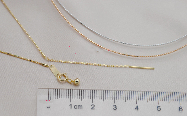 e2312702 ff64 471c aec1 809ca8b37570 Collar Adjustment Chain 18K Gold Necklace Sleeve Chain Empty Holder DIY Accessories