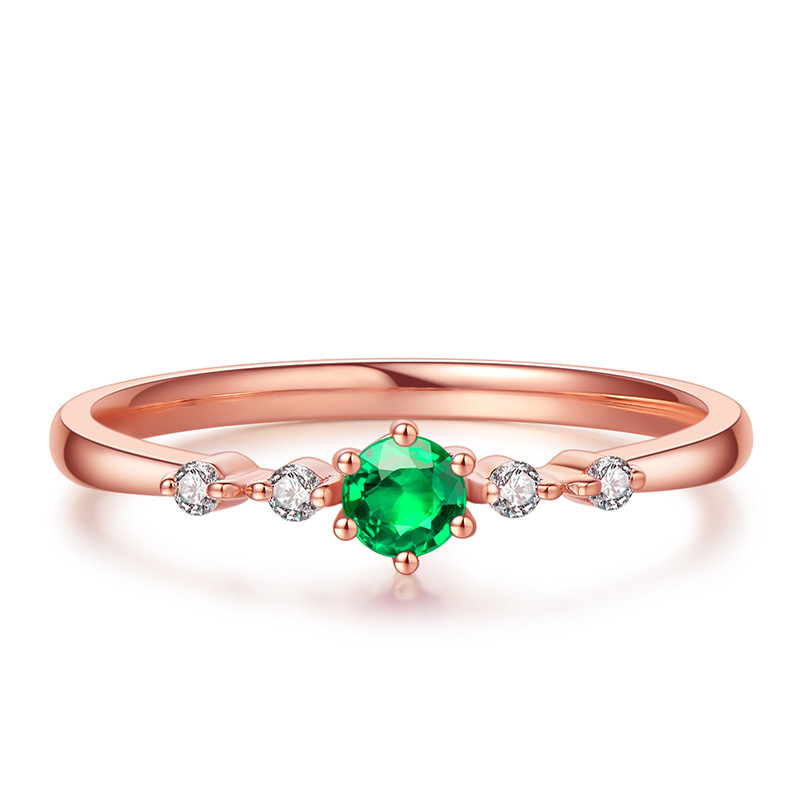 e3f819ee 414c 45df ae2d 2ebdb766ab41 Emerald Plated 18K Rose Gold Ring