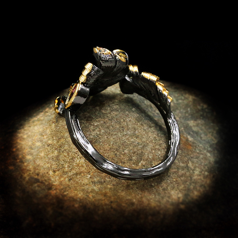 Ring Female Black Gold Purple Zircon 1 e50d0514 d3ef 479f a042 6789dc1fab47 Ring Female Black Gold Purple Zircon