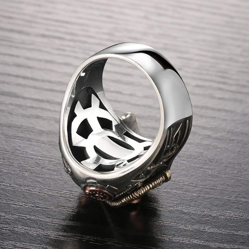 e61e91a8 d547 4d9c a25f bf9716d05c46 Hot Style Accessories, Hip Hop Industrial Steam Men's Ring Carved Three-color