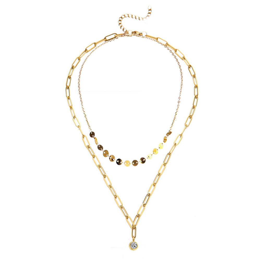 e73d43da 3948 4bf0 9b51 930aa70f220b Double necklace with crystal pendant