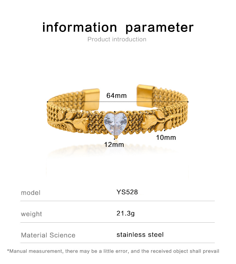 e792c478 744f 4312 9595 7c665ed8dece Woven Mesh Stainless Steel 18K Gold Plated Bracelet