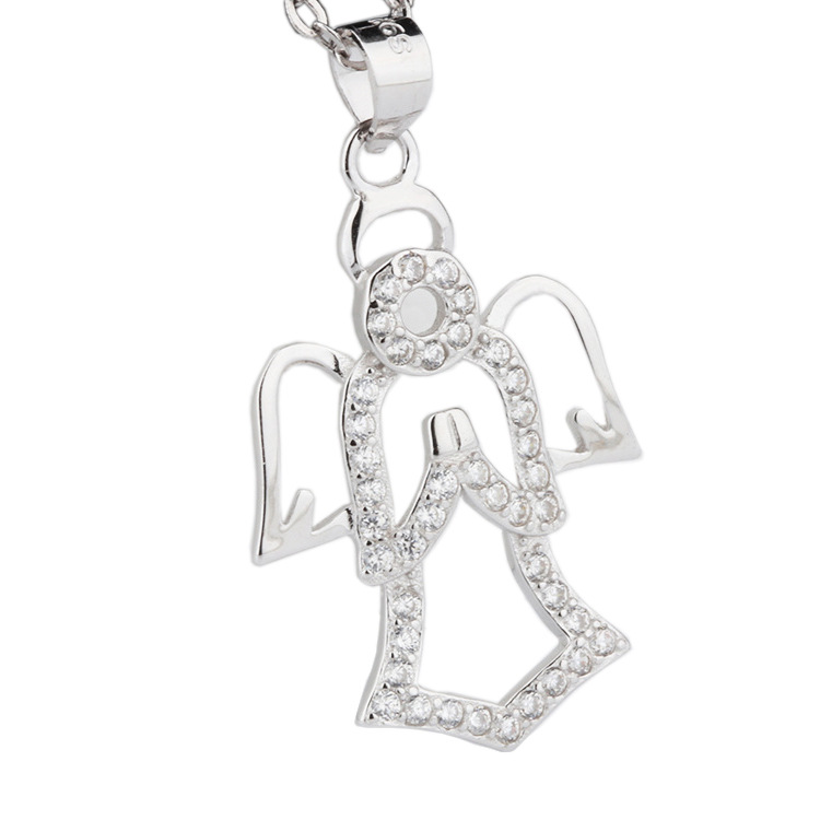 e93b11c6 940a 4380 abd9 b71205bb9ddf Fashion S925 Silver Guardian Angel Necklace Pendant