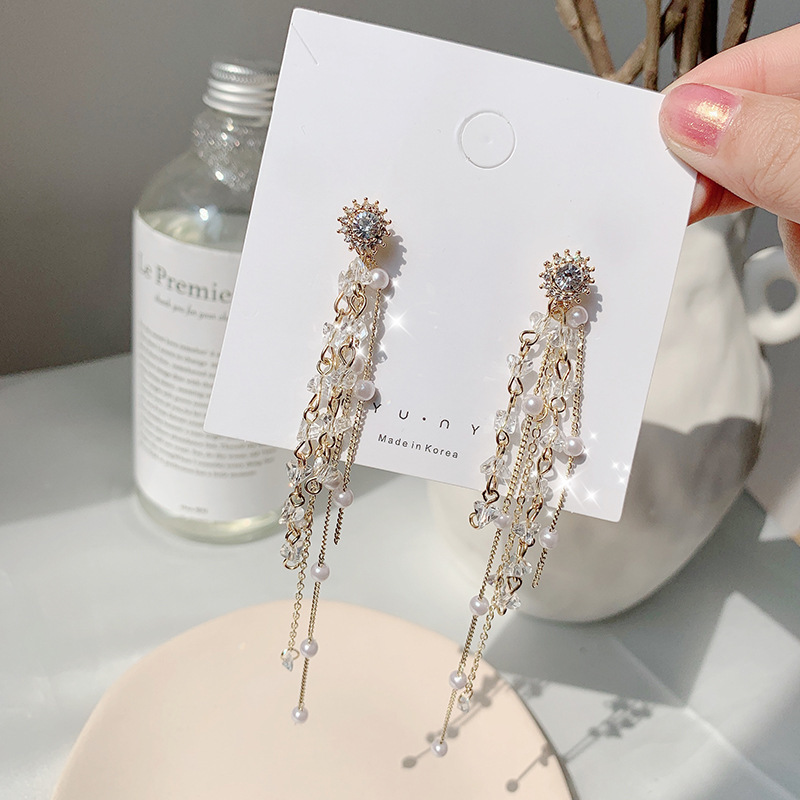 Crystal Super Fairy Temperament Long Earrings With Thin Face 4 e9417adc cfb9 4bf0 a43c 49a7bf37e20b Crystal Super Fairy Temperament Long Earrings With Thin Face
