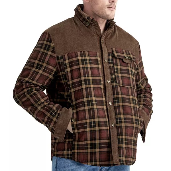 Outdoor Fleece Plaid Jacket