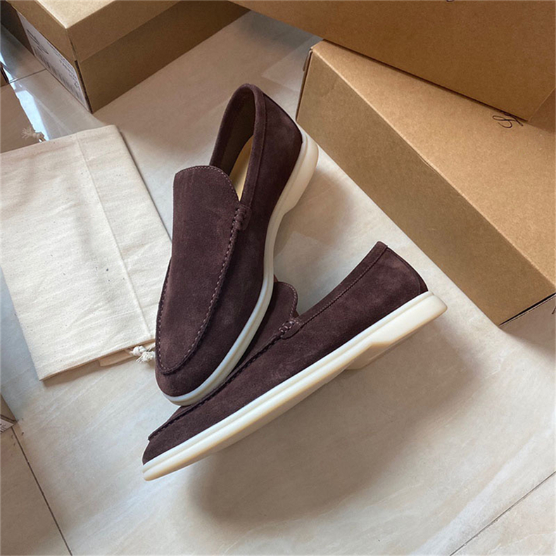 Suede Casual For Men Women Flat Shoes Top Quality Slip On Lazy Loafers Simple Cozy Leisure Mules Multicolor Driving Walk Shoes