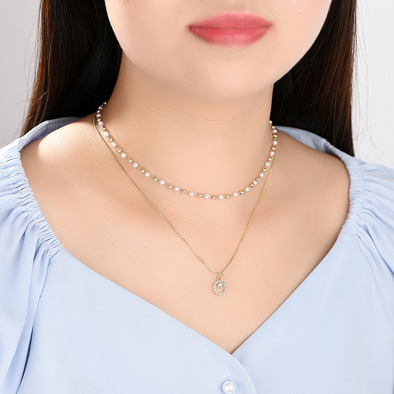 Ins Cold Wind Double Pearl Ring Pendant Necklace 5 eaeaa39b e470 428a a14e 335581bc33db Ins Cold Wind Double Pearl Ring Pendant Necklace