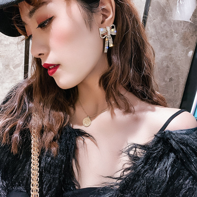 Silver Needle Super Zircon Earrings Women's Temperament Long Style 1 eaf6de50 c590 4e1e b020 1bb4463872b4 Silver Needle Super Zircon Earrings Women's Temperament Long Style