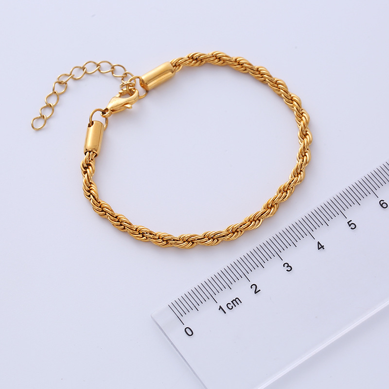 Vacuum Color-preserving Electroplated Gold Steel Stainless Steel Twist Bracelet 3 eb0736c2 4081 4890 a312 4683041e87ae Vacuum Color-preserving Electroplated Gold Steel Stainless Steel Twist Bracelet