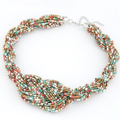 eb5d7d13 0606 4538 b135 3e83137e8632 Concise Shaped Braided Rice Beads Temperament Clavicle Chain