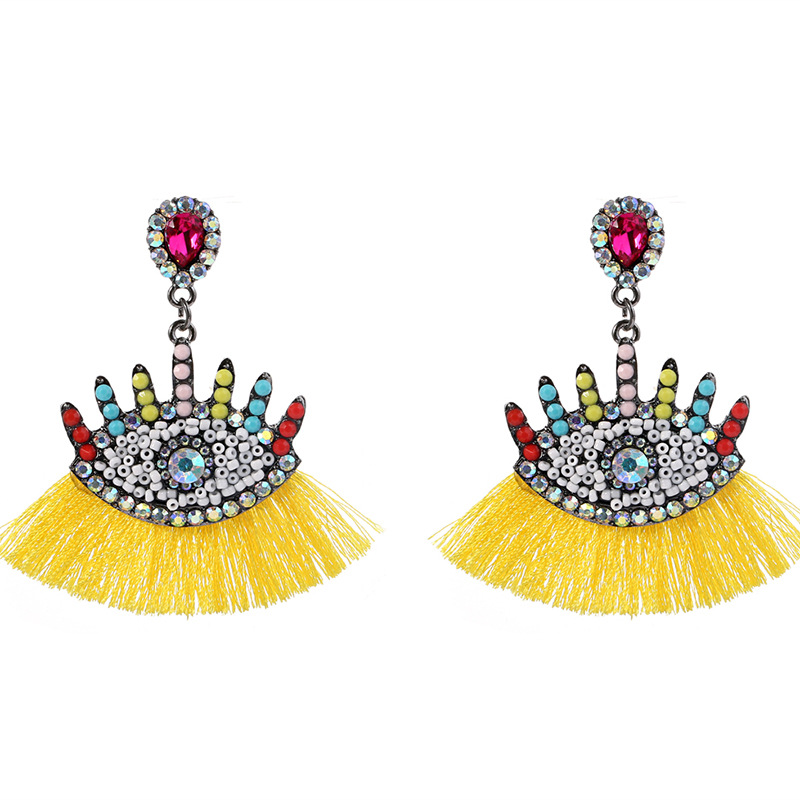eba210c9 10e4 4990 9541 abb79f746327 Diamond tassel earrings female demon eye