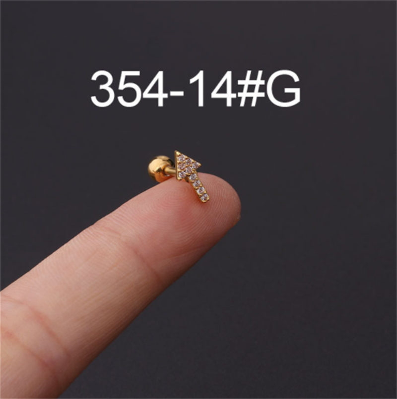 eba73f31 85bd 4407 914d 4901177abb13 Stainless Steel Stud Zircon Pierced Earrings