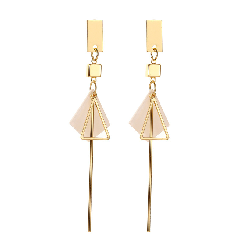 ecb8510c d585 440b 929d c22d068187a3 Tassel Earrings Acetate Plate Geometric Stud Earrings