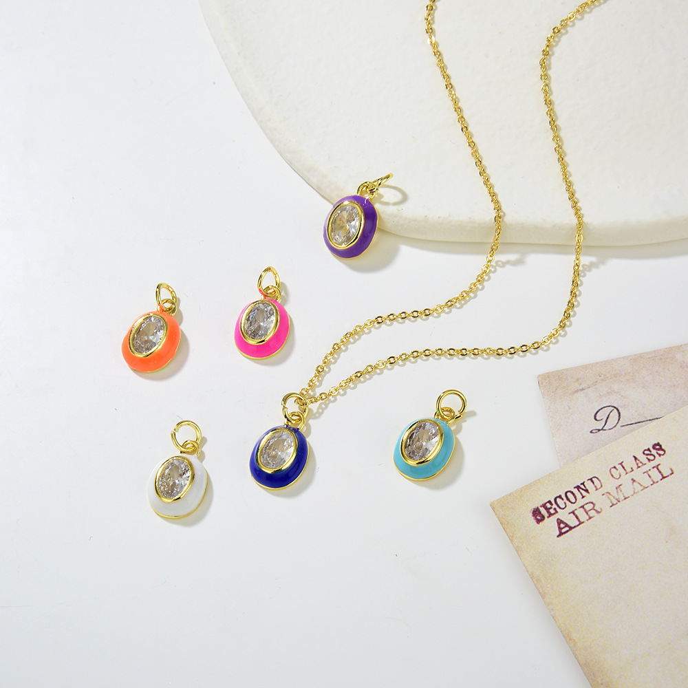 Women's Fashion Geometry Pattern Oval Copper Micro Inlaid Zircon Gold Pendant Necklace 5 ecbffbef 3f29 4d16 8aa0 c126d76402ef Women's Fashion Geometry Pattern Oval Copper Micro Inlaid Zircon Gold Pendant Necklace