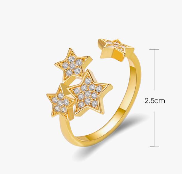 ed982724 ece2 419d 8aa0 bbaaaaab624b Fashion Simple Full Diamond Starry Copper Ring