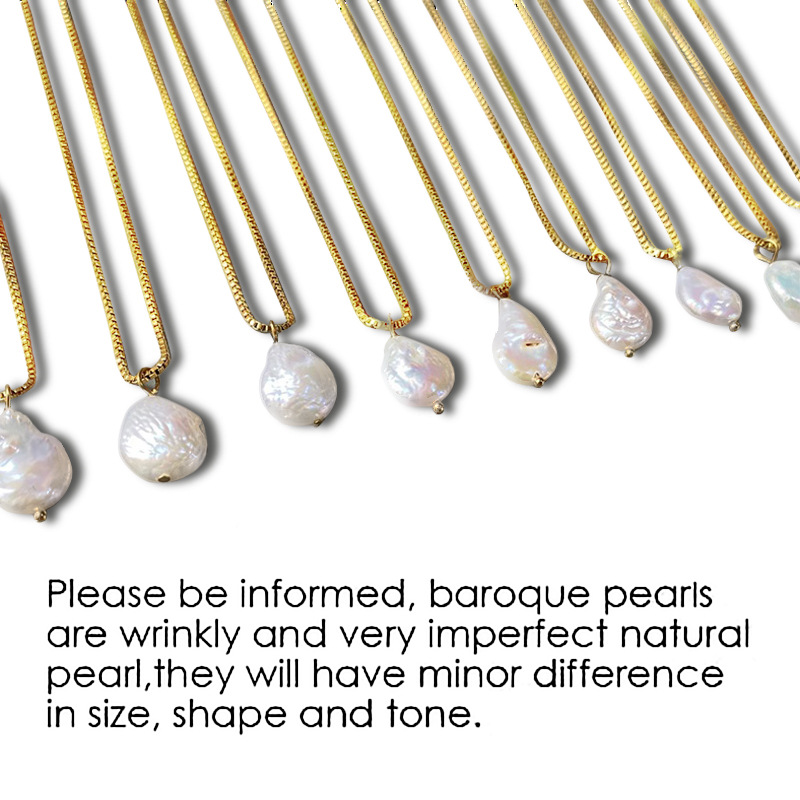 Baroque Freshwater Pearl Necklace Pendant Gold Plated Chain Necklace 2 edd0f41e e589 4a6b 971c 20b93a053fce Baroque Freshwater Pearl Necklace Pendant Gold Plated Chain Necklace
