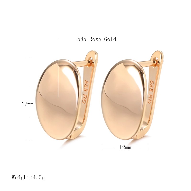 f0302a7e fb7c 4d26 8b1d b25e8a530960 Rose Gold Simple Oval Earrings For Women