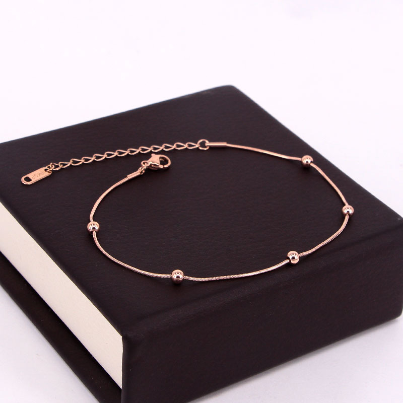 f04ca3fe 9a92 4347 90e4 48f5527826cc Multi Ball Rose Gold Anklet Bracelet