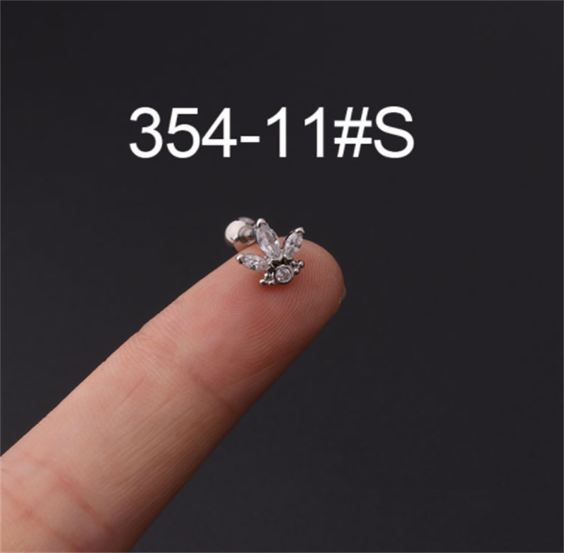 f07f5b54 e25f 4db8 9c9e 740d32458962 Stainless Steel Stud Zircon Pierced Earrings