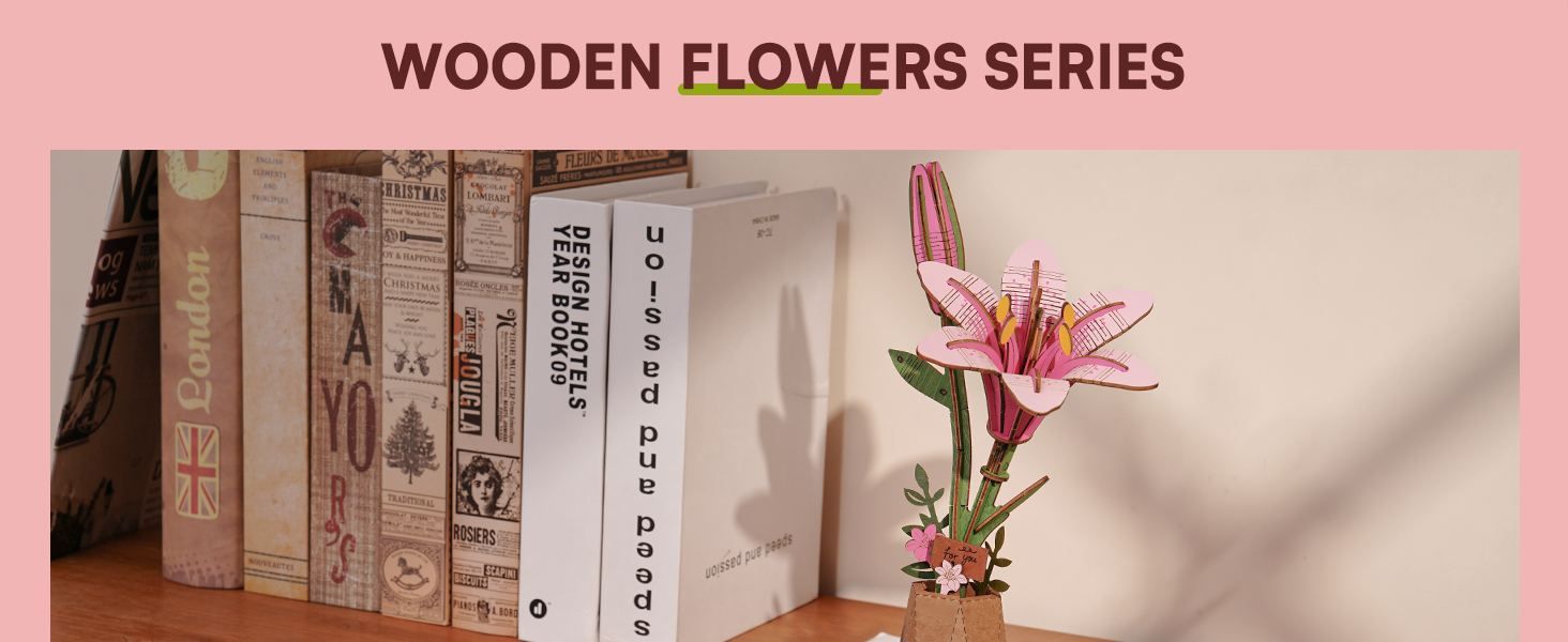 flowers 3d wooden puzzle