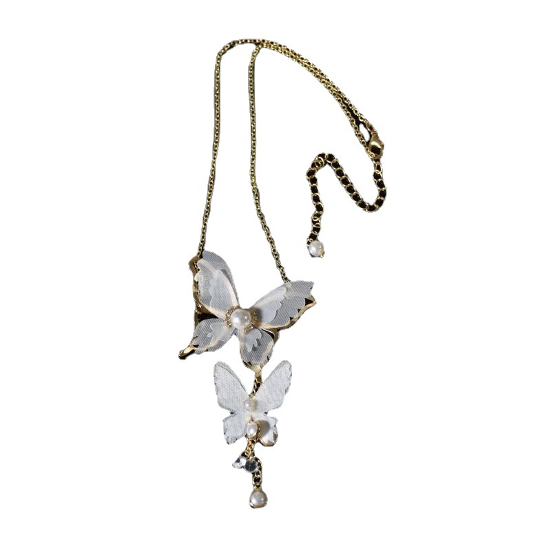 f1984960 0553 40e4 a2c2 a00165c4b81e Fashionable Personality Pearl Diamond Lace Butterfly Necklace