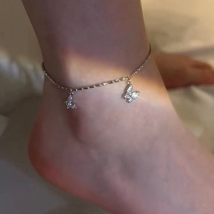f252503f 6d48 4537 84d8 fa8fe57bfa6b Women's Summer Simple Temperament Butterfly Anklet