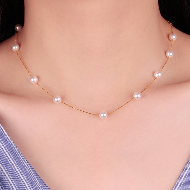 Clavicle Chain Short Pearl Necklace Female 925 Sterling Silver 18k Gold 1 f2ceadfd 7e61 4de6 aca0 2eefa4589efa Clavicle Chain Short Pearl Necklace Female 925 Sterling Silver 18k Gold