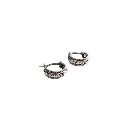 f358d46b 268d 4362 818a 0205aa21201c Thick Version Of French Style S925 Thai Silver Retro Personality Minimalist INS Earrings Women