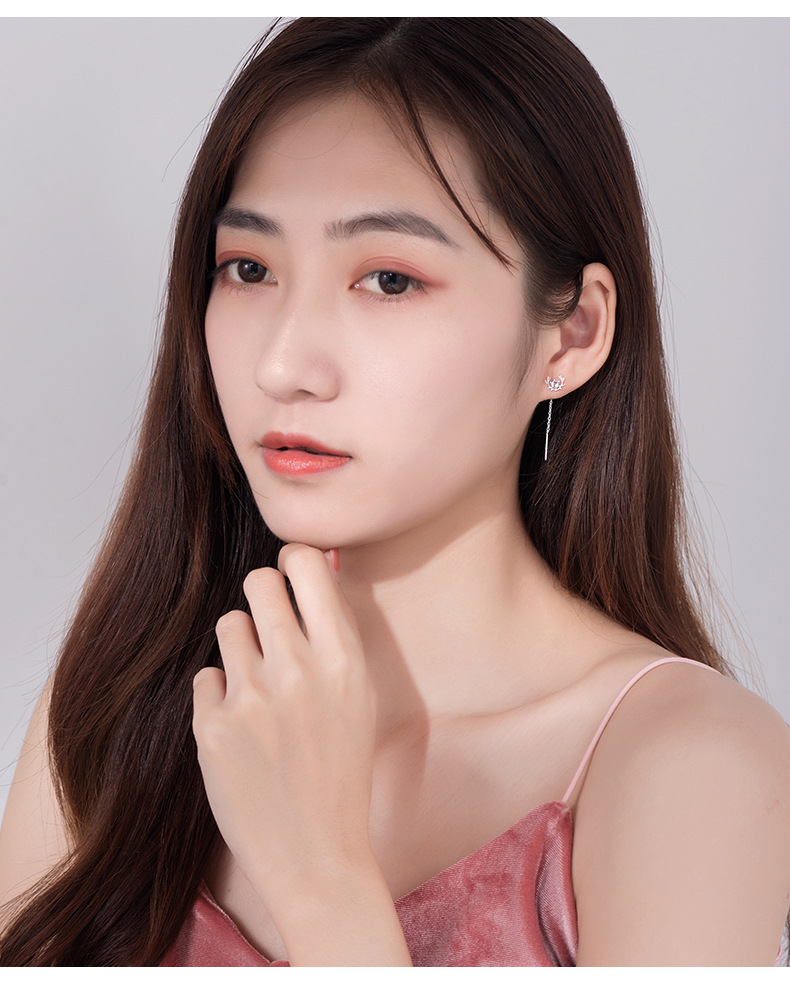 Pure Silver Ornaments Female Tassel Ear Line High Sense 2 f3c2d72f e76a 4227 bd1e d99041cc92d4 Pure Silver Ornaments Female Tassel Ear Line High Sense