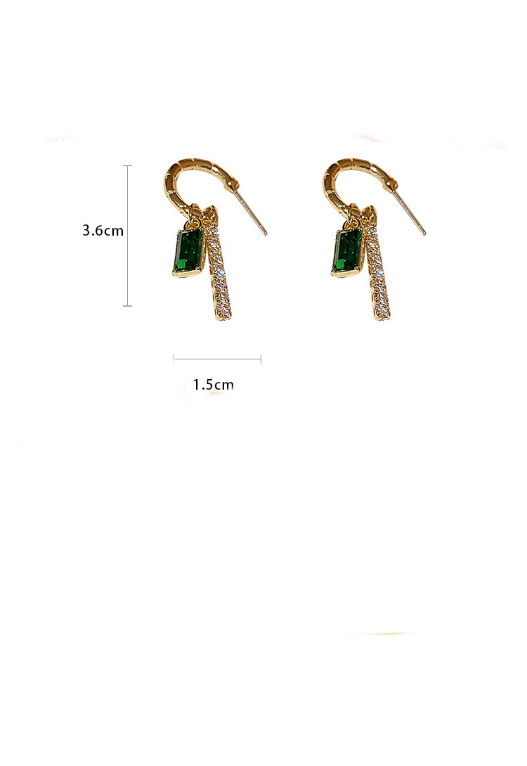 925 Silver Needle Personalized Design Diamond Green Zircon Earrings 1 f4421ed7 d7e4 44ba a4a1 c8bd8768b6ac 925 Silver Needle Personalized Design Diamond Green Zircon Earrings