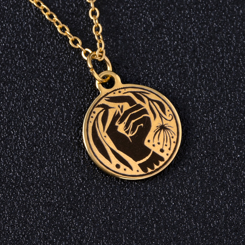 f454abf1 e4ce 4cc0 bc58 0552b5d51f4f Gold Round Constellations Zodiac Sign Stainless Steel Necklace