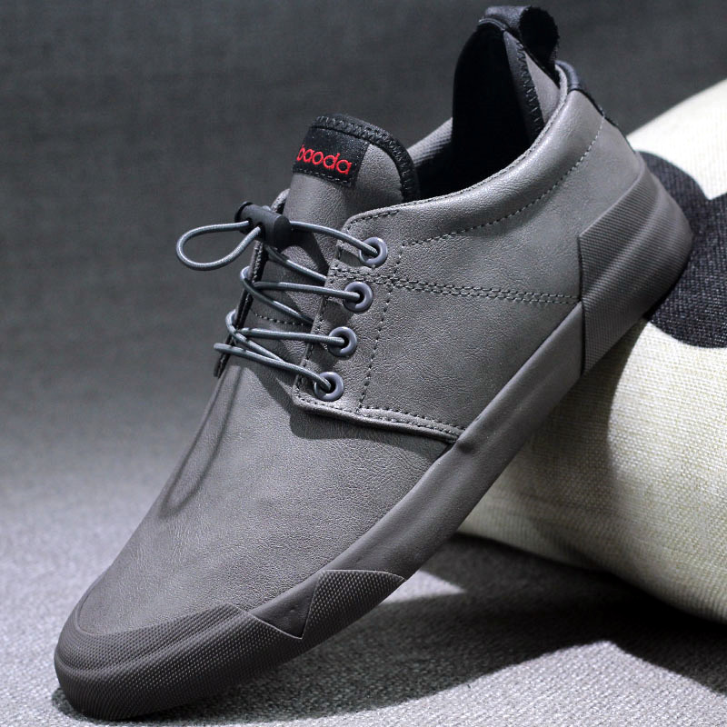 Fashion men shoes lace-up leather casual shoes