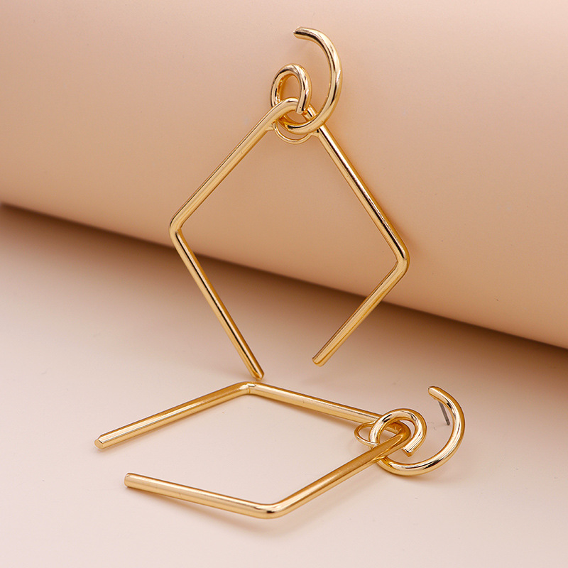 f59dec91 b509 41fa 9fef e9c0fd837d09 Metal line geometric earrings