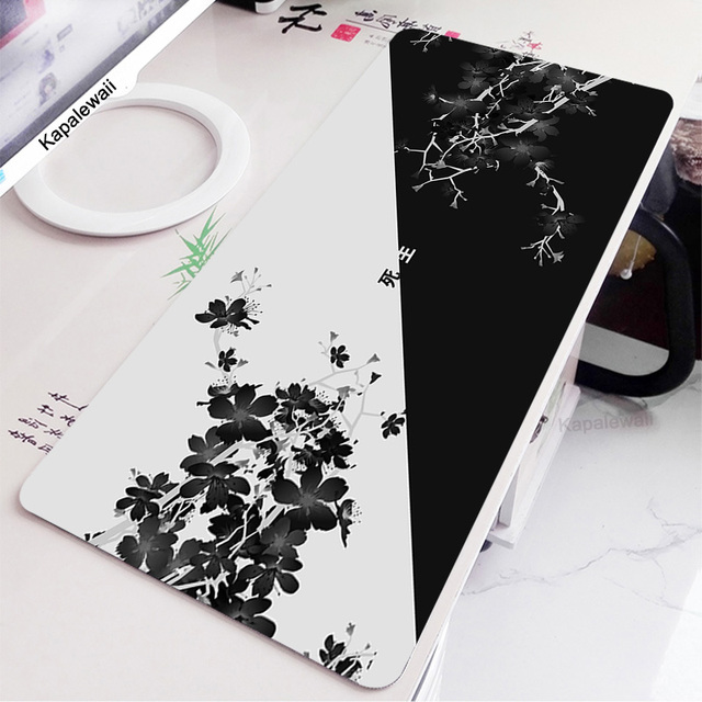 Large Black And White Gaming Mouse Pad With Wrist Support 90x40cm Computer  Gaming Mat For Keyboard And Mouse Pad And Desk R230819 From Liancheng10,  $12.92