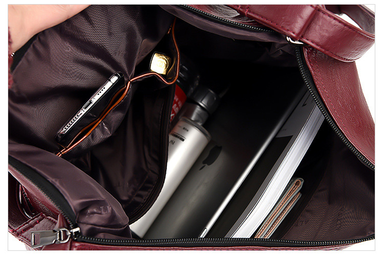 Women High Capacity Handbags | Double Zipper Shoulder Bag | Adjustable Backpack
