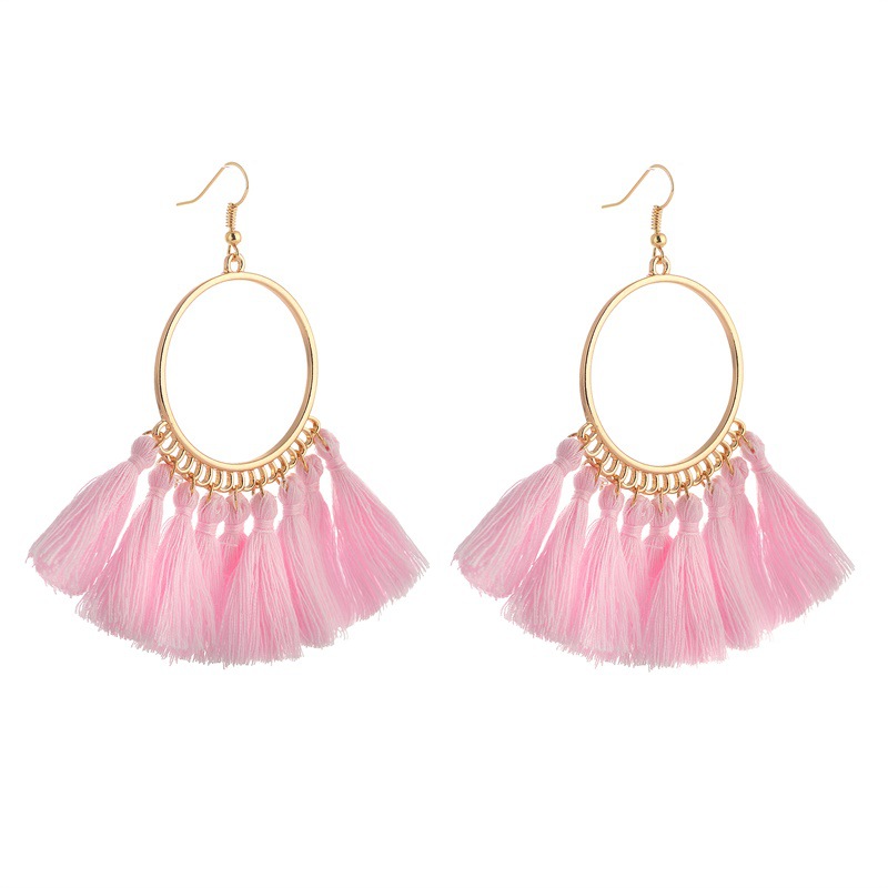 f5d80994 33fd 4873 a65d 66bf44104460 European And American New Su Earrings Women's Fan-shaped Color