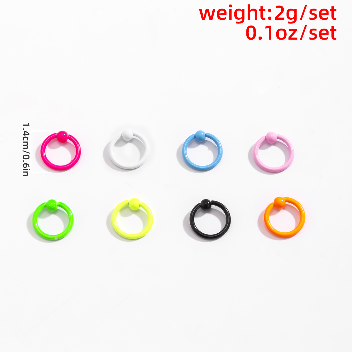 f6b6f961 dc7f 4e18 87c6 17d72d2cfd7f Punk Exaggerated Geometric Candy-colored Round Nose Studs