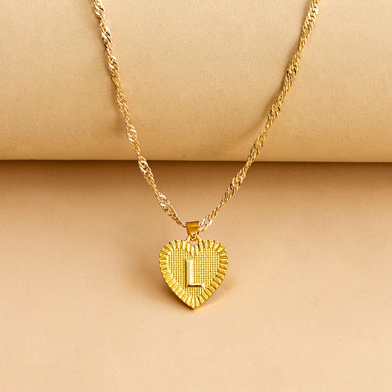 f73b4109 7df4 4b7c 907d ad6786de8f28 Hexagon Imitation Gold Pendant Necklace Peach Heart