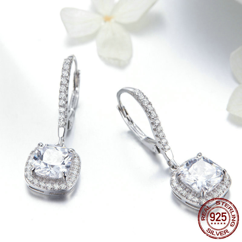 f8007d68 1f19 4259 9d0b c183c1e6a41d Women's Fashionable Long Personalised White Gold Plated Sterling Silver Stud Earrings