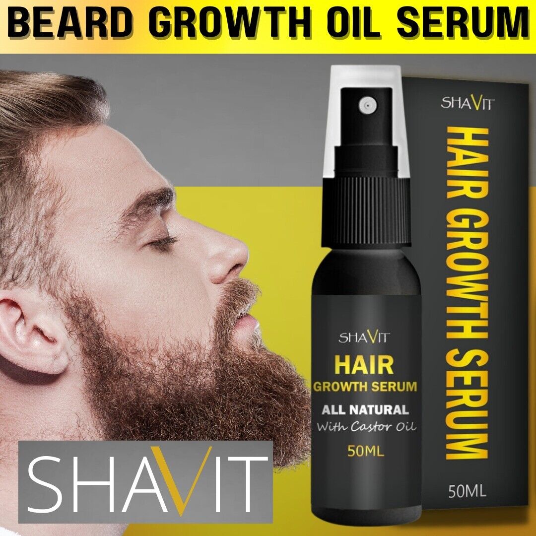 Mens Beard Growth Oil Serum Fast Growing Mustache Facial Hair Treatment ...