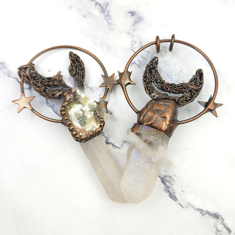 f8eab1ac 23fa 4bbc bca2 175d8df4e18d Personalized European And American Meniscus Star White Crystal Ore Pendant