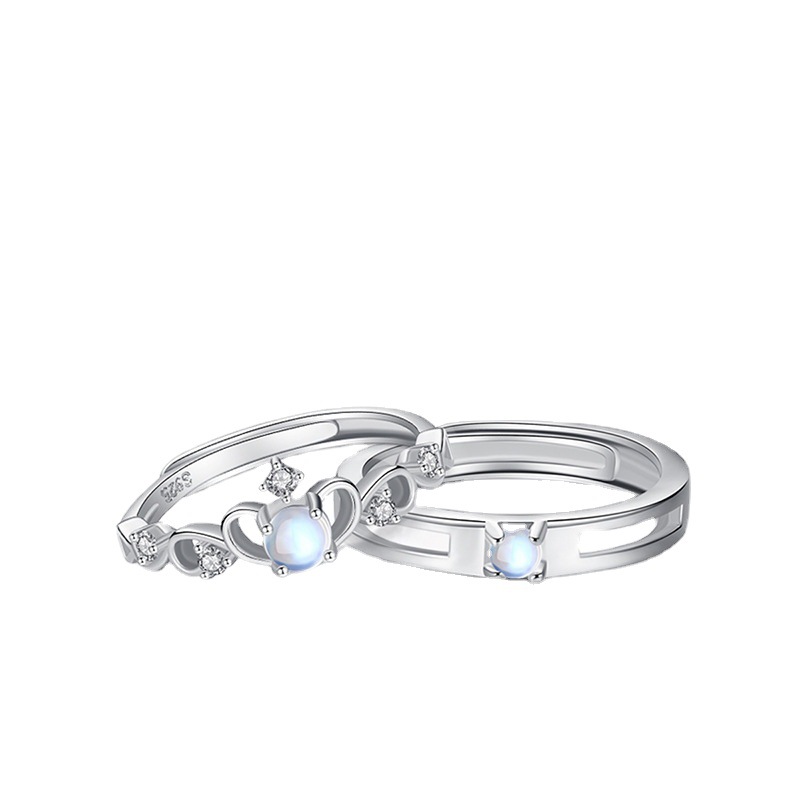 f9c6933a 7ae3 4f42 acb3 fa183042d858 Men And Women Trend Personality Moonstone Crown Couple Ring