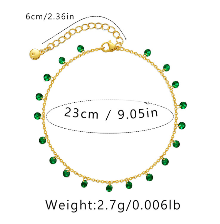 f9e99962 3dbf 431b 87ab 0f7304de3734 Adjustable Brass Plated 18K Gold Anklet