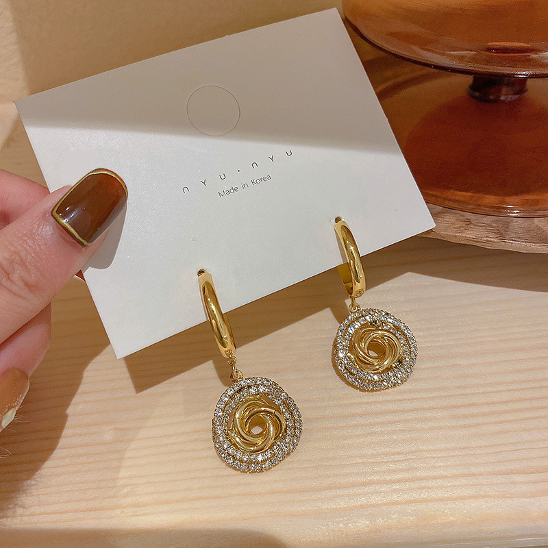 fa635ade 3334 4676 9ed4 291f4f733f5b Diamond Circle 925 Silver Needle Earrings