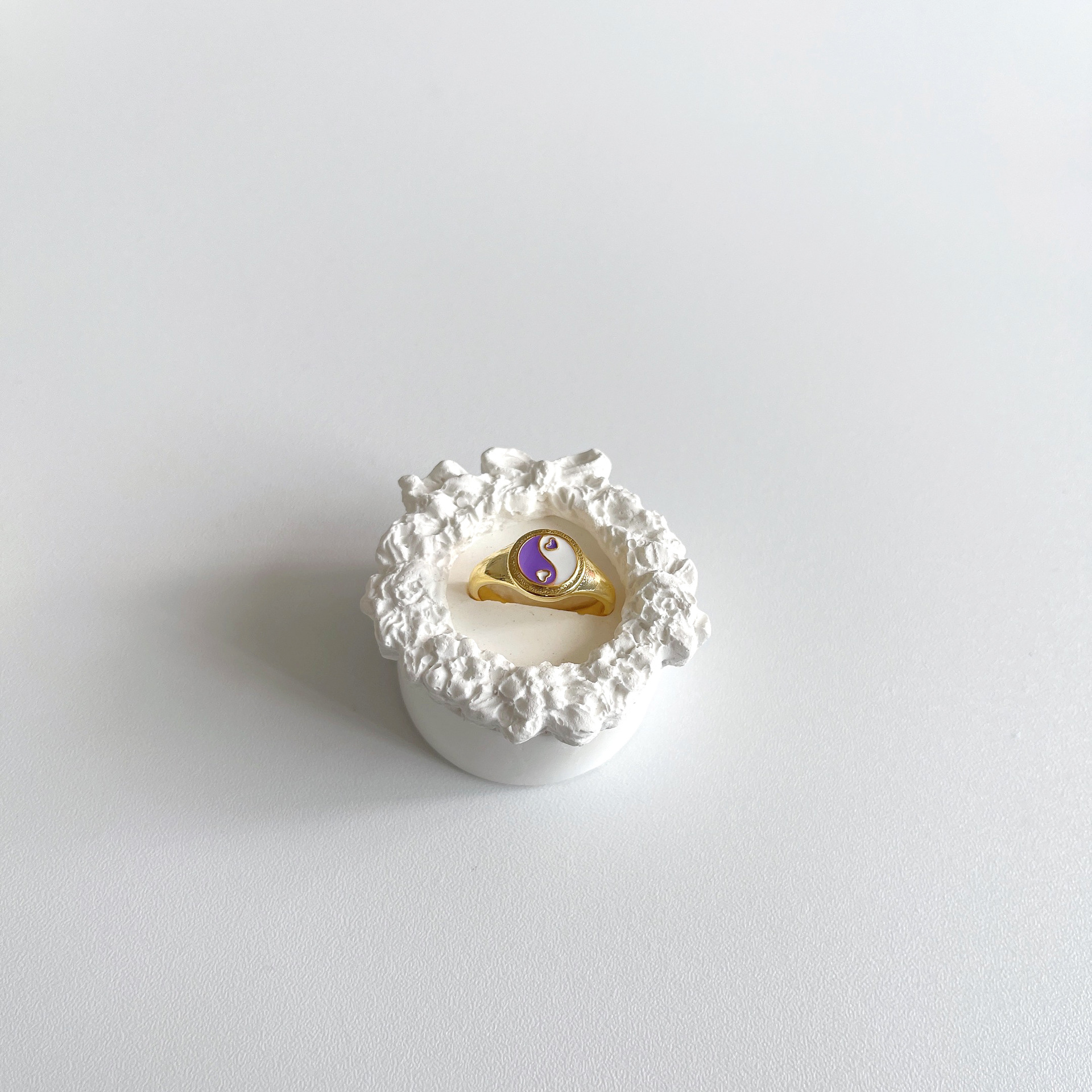 faf324ea e89c 4636 ab35 607032a2f5f3 Retro Golden Opening Epoxy Fashion Personality Stacking Love Ring