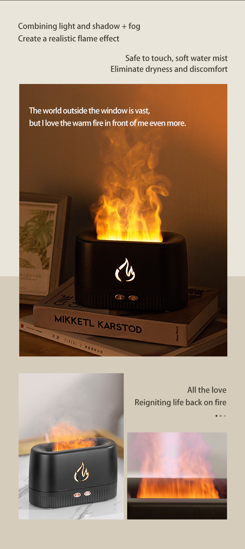 Flame Humidifier Aroma Diffusers