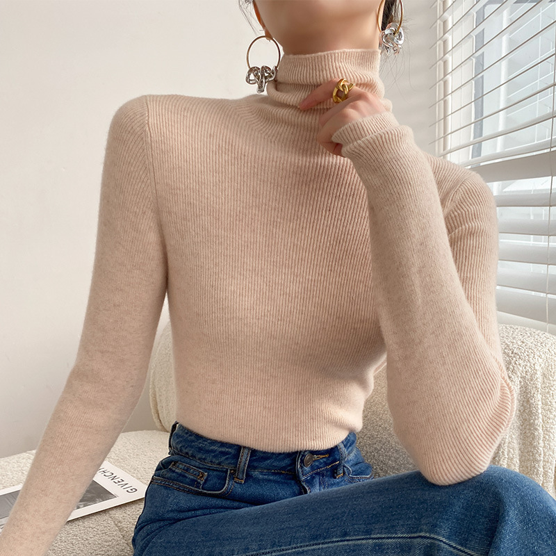 Pull intérieur haut tricoté chemise de fond