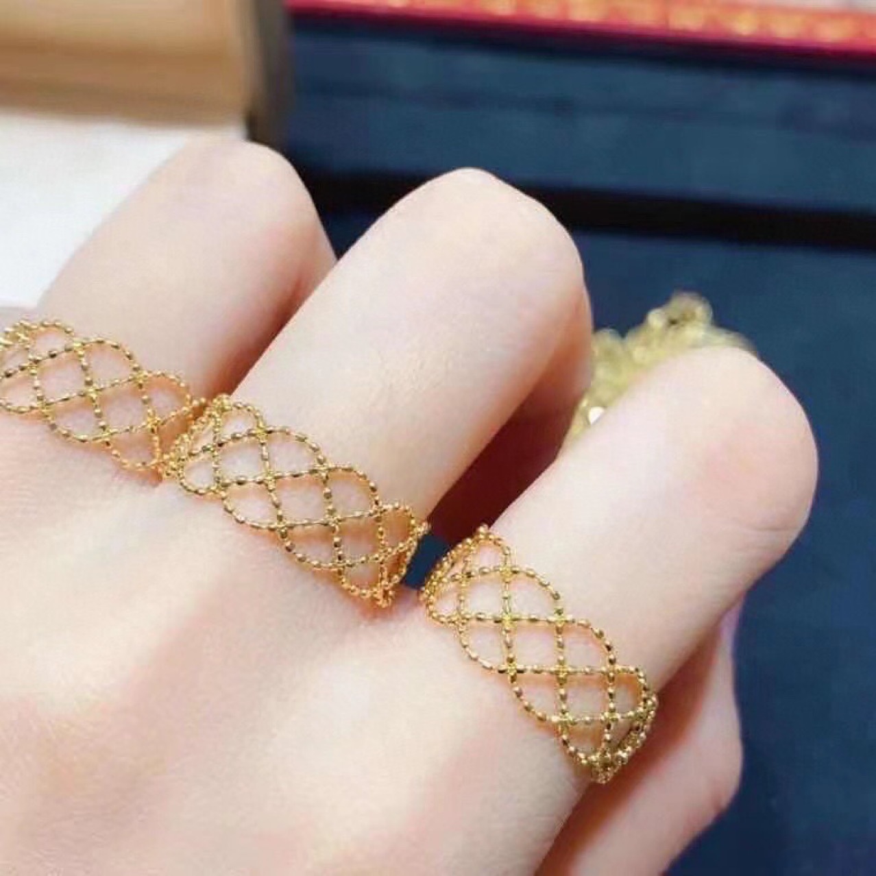 18K Yellow Gold Lace Pull Adjustment Ring For Women 1 fd0d6075 4046 4d7e 8164 63b9e9420324 18K Yellow Gold Lace Pull Adjustment Ring For Women
